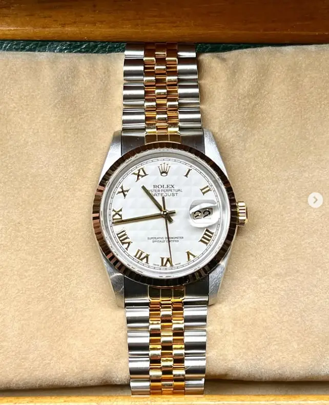 Rolex Datejust 36 roman dial cadran blanc